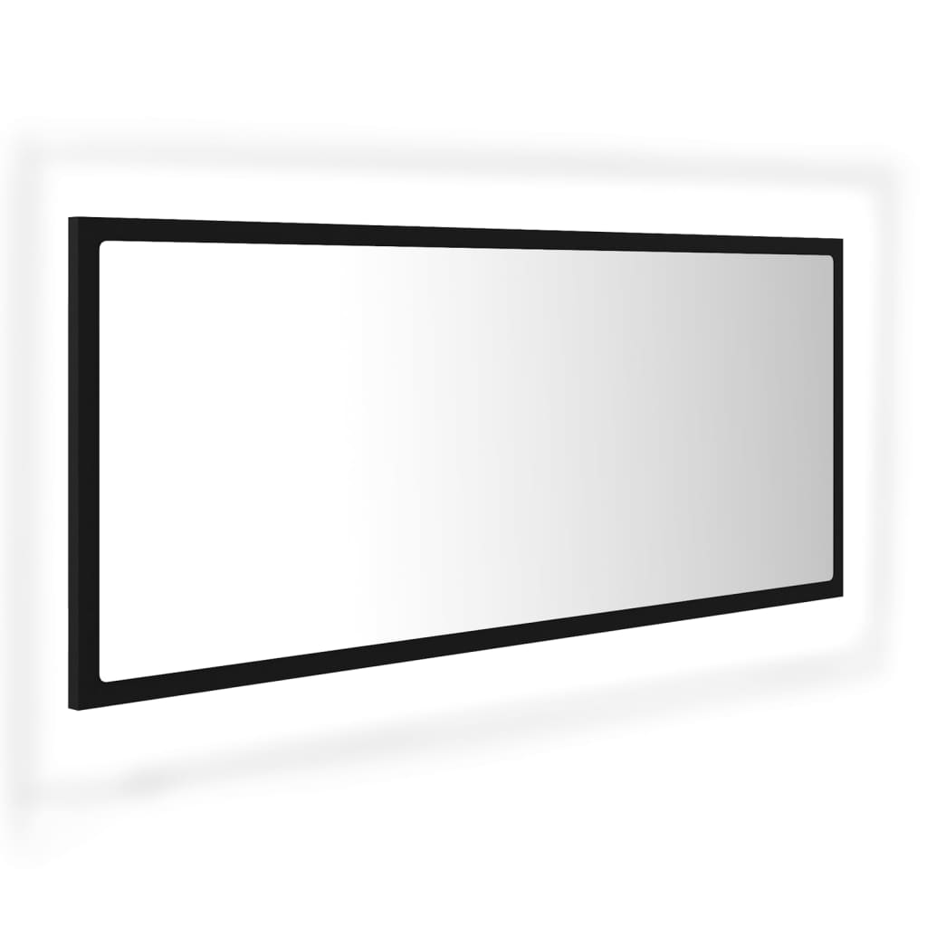 Miroir de salle de bain LED 100x8,5x37 cm acrylique