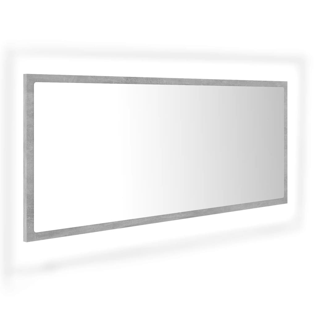 Miroir de salle de bain LED 100x8,5x37 cm acrylique