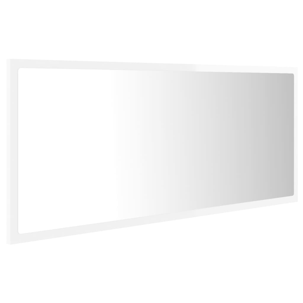 Miroir de salle de bain LED 100x8,5x37 cm acrylique