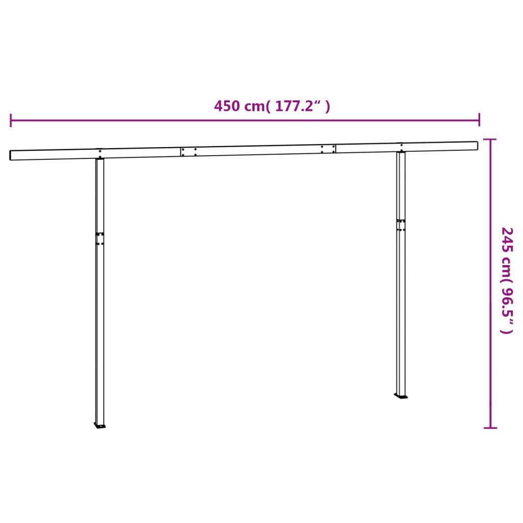 Luifelpaalset 300x245 cm ijzer