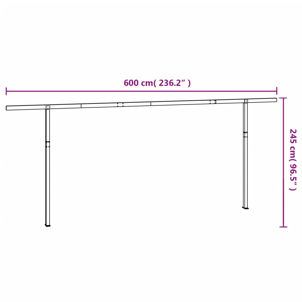 Luifelpaalset 300x245 cm ijzer