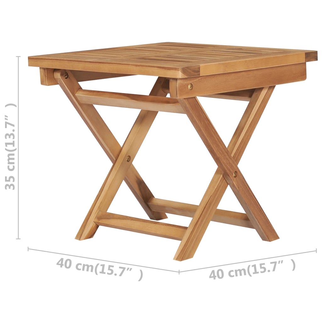 Bain de soleil avec table pliante en bois de teck massif