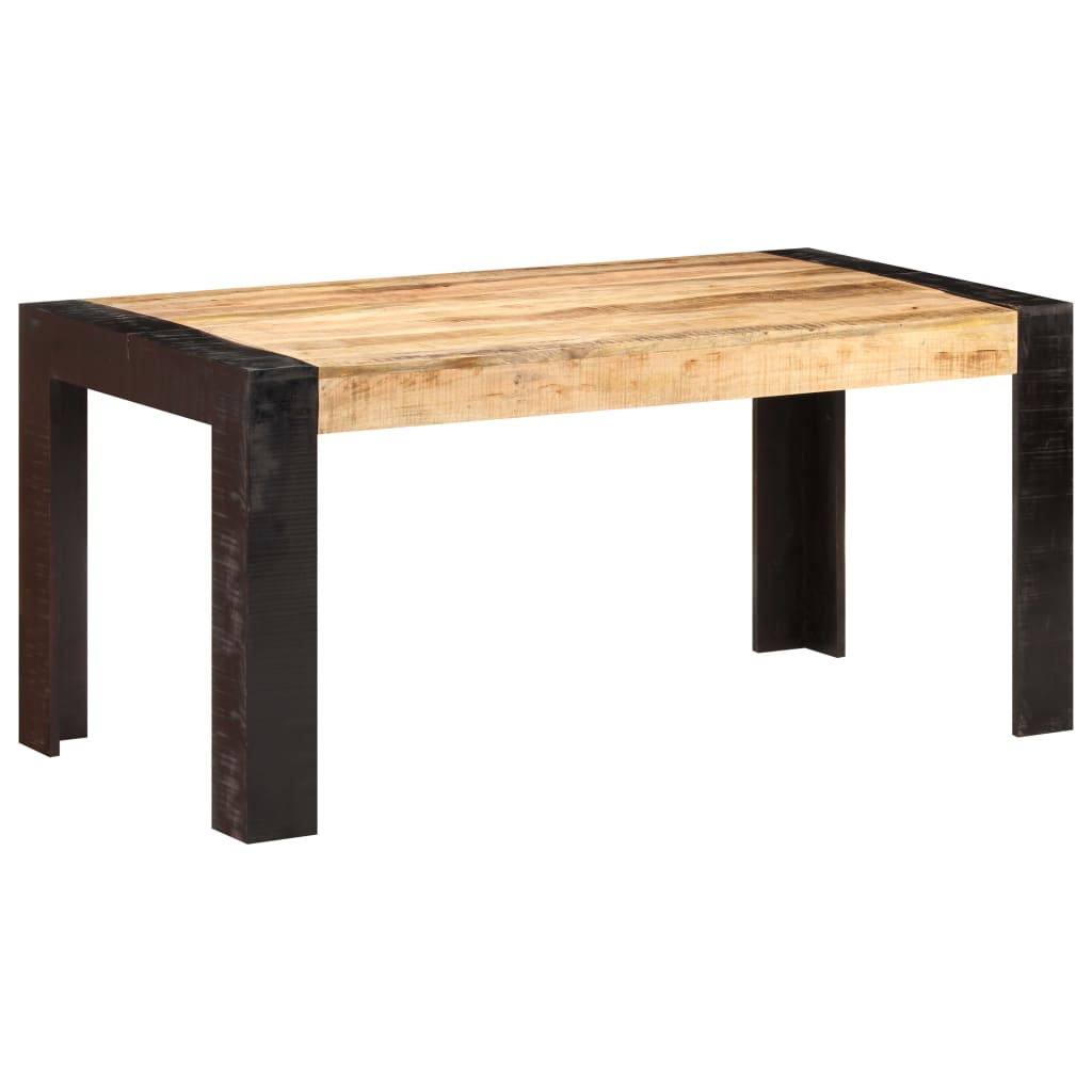 Table à manger 140x70x76 cm bois de manguier massif brut