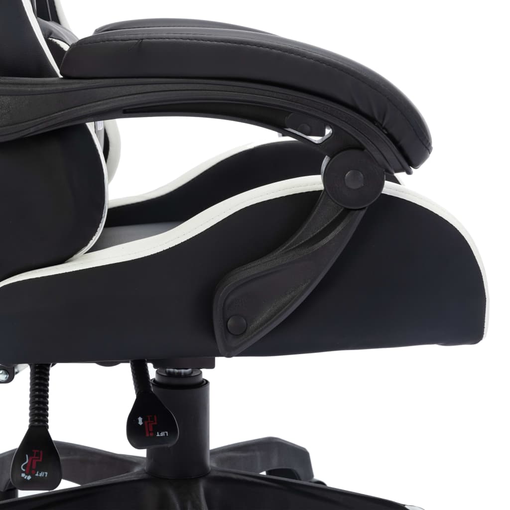 Chaise de course avec éclairage LED RGB simili cuir