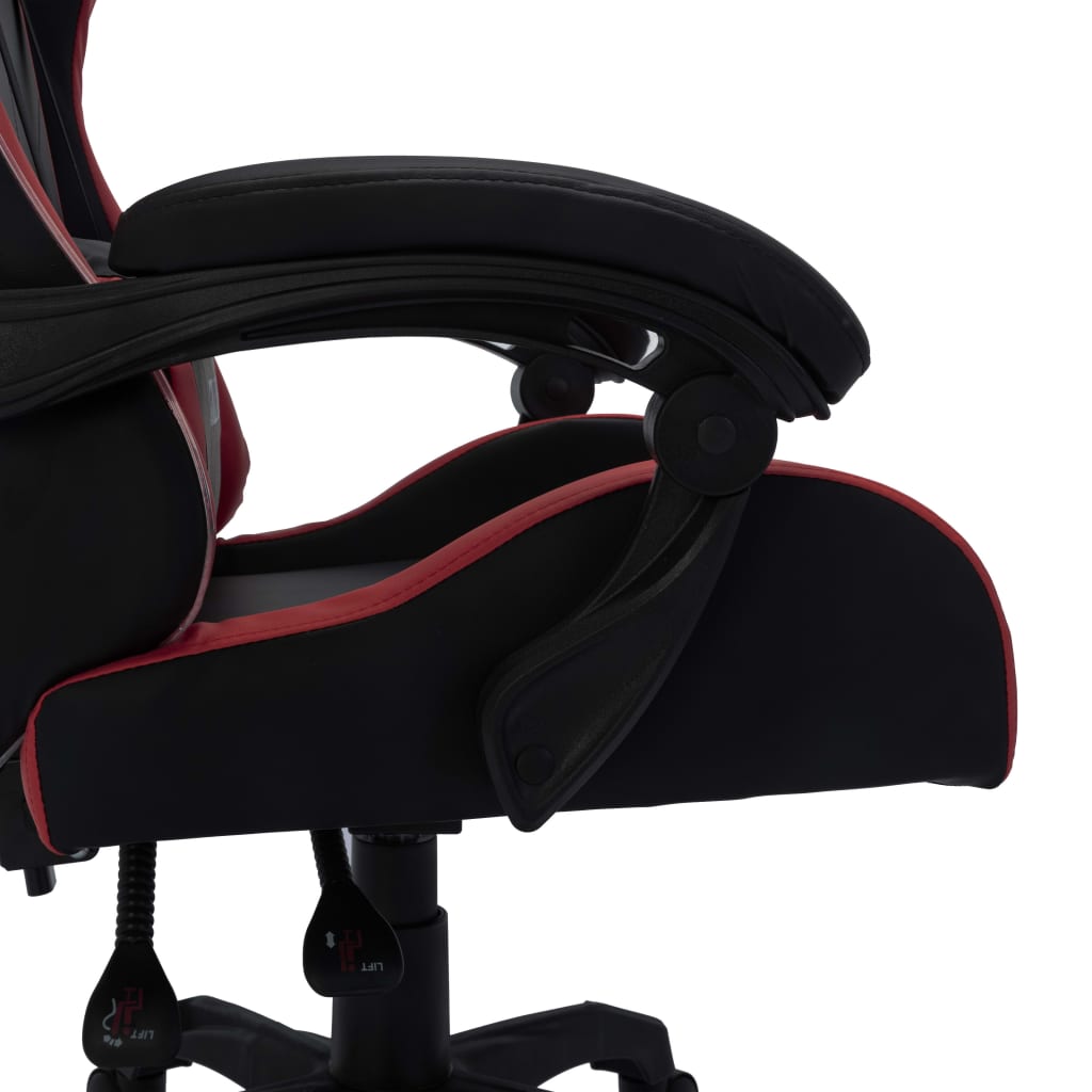 Chaise de course avec éclairage LED RGB simili cuir