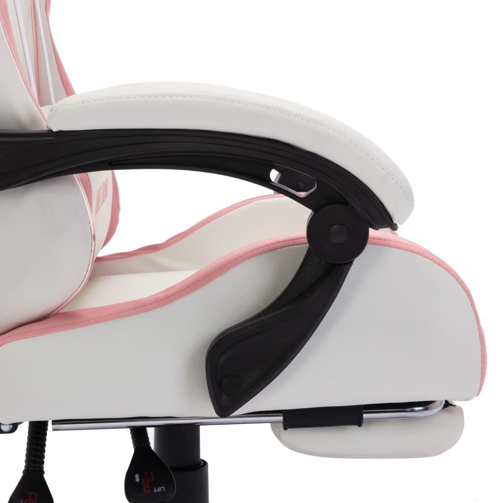 Chaise de course avec éclairage LED RGB simili cuir