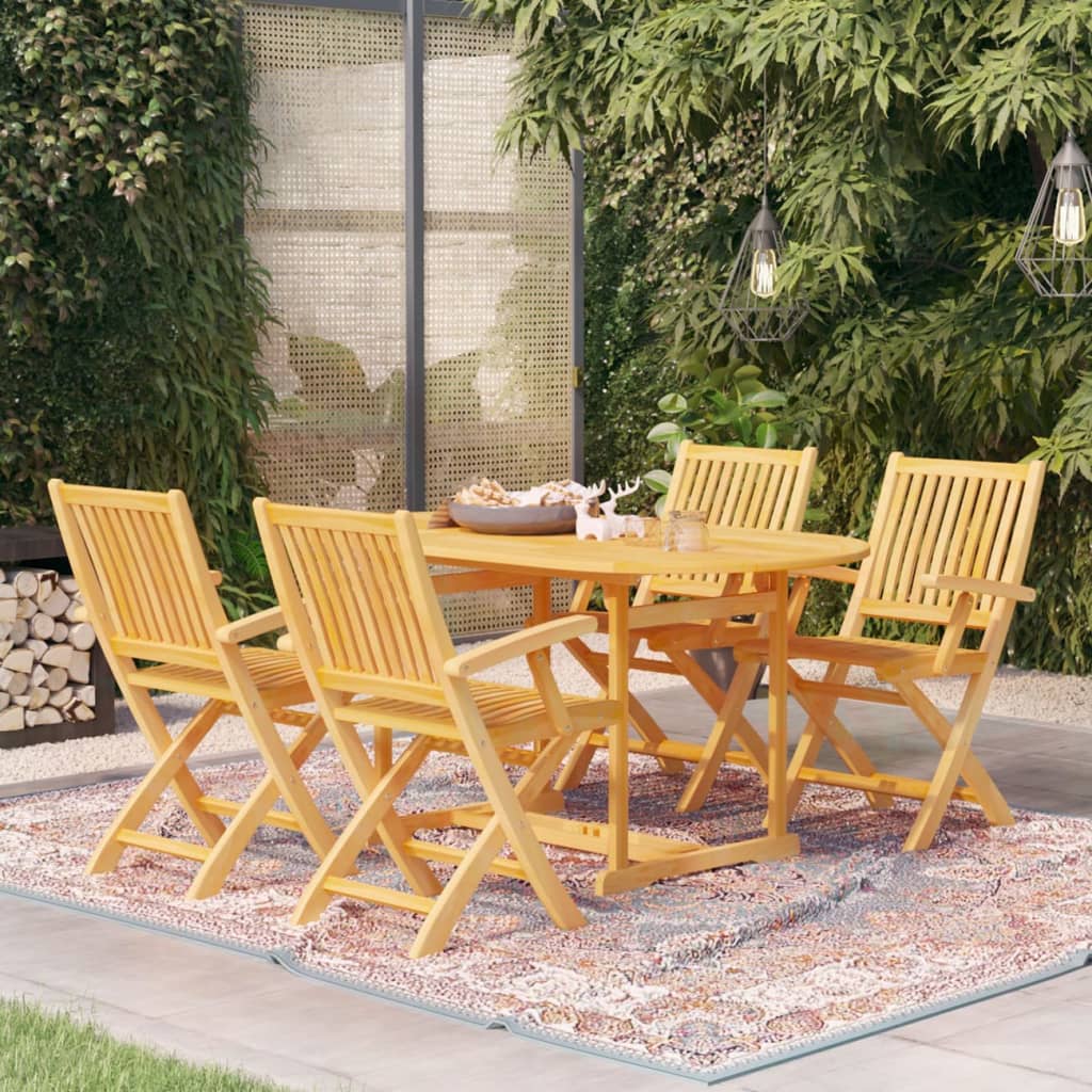 Ensemble de jardin 5 pièces en bois de teck massif