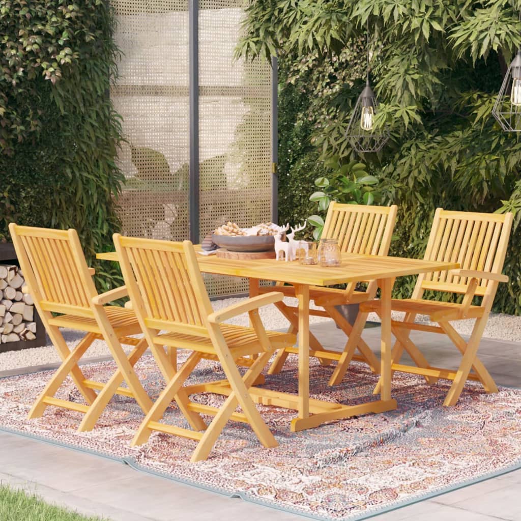 Ensemble de jardin 5 pièces en bois de teck massif