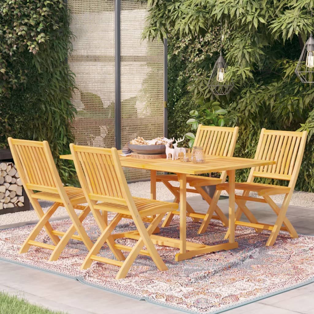 Ensemble de jardin 5 pièces en bois de teck massif