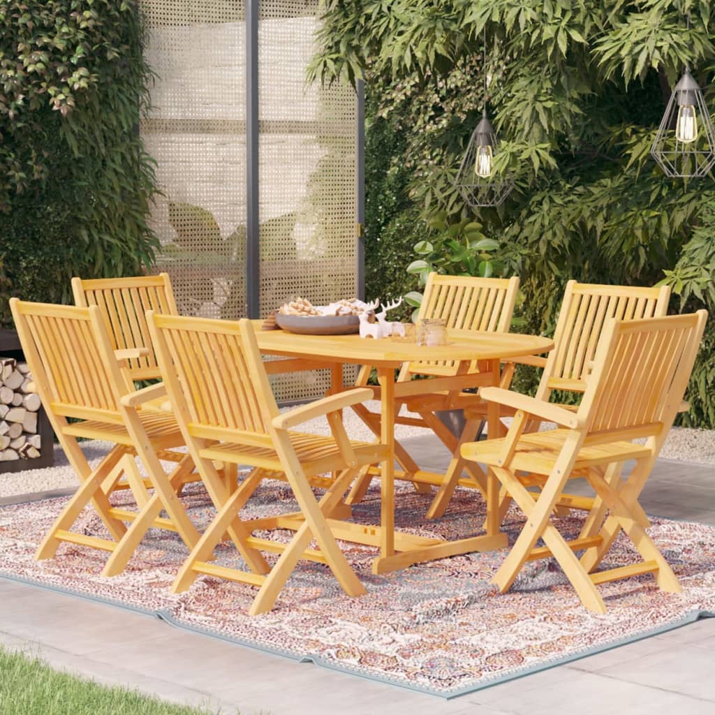 Ensemble de jardin 9 pièces en bois de teck massif