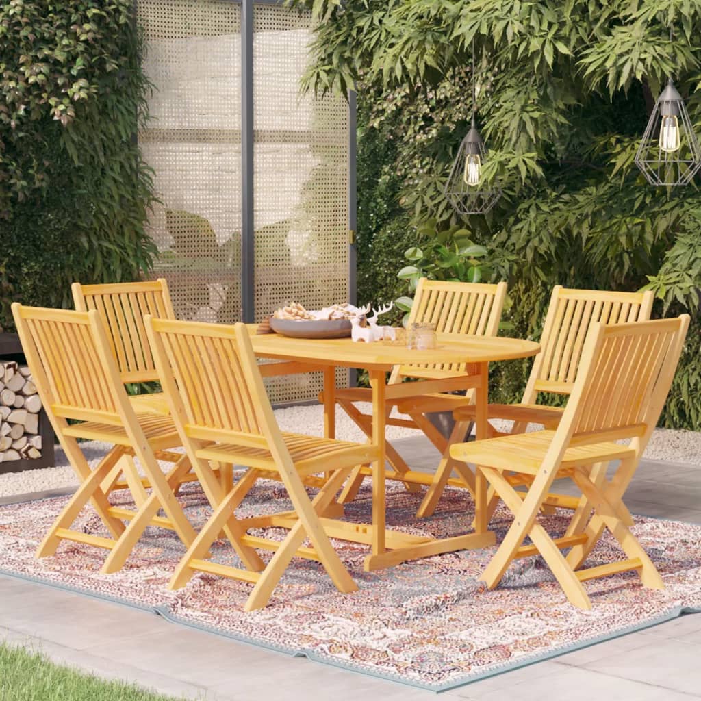 Ensemble de jardin 9 pièces en bois de teck massif