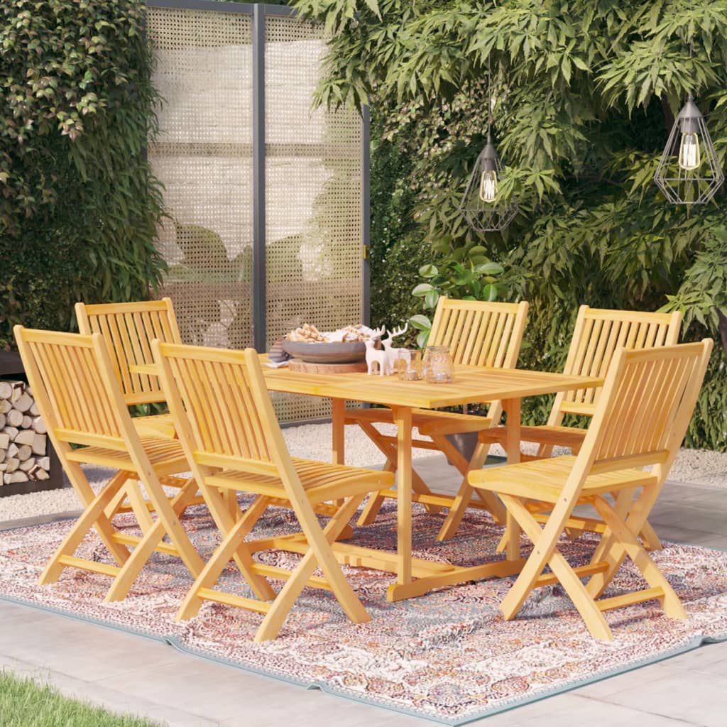 Ensemble de jardin 9 pièces en bois de teck massif