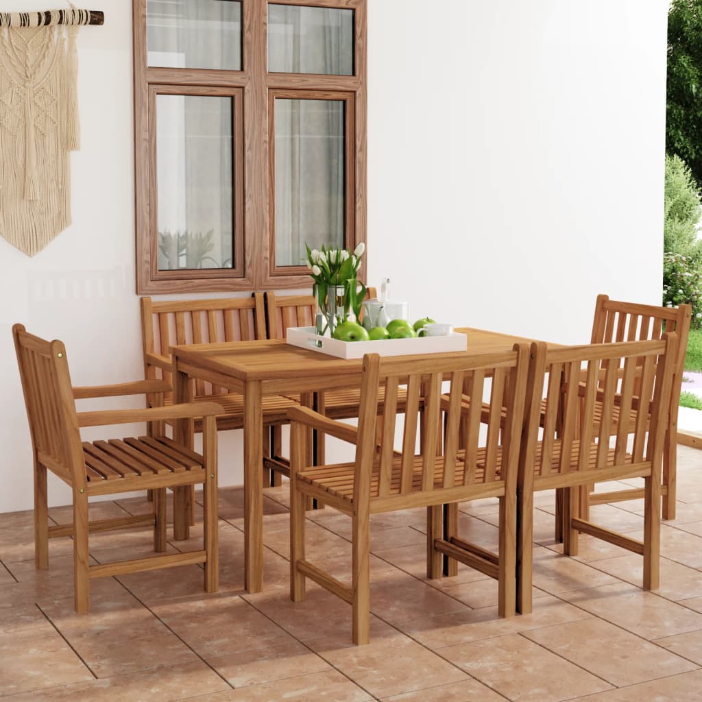 Ensemble de jardin 4 pièces en bois de teck massif