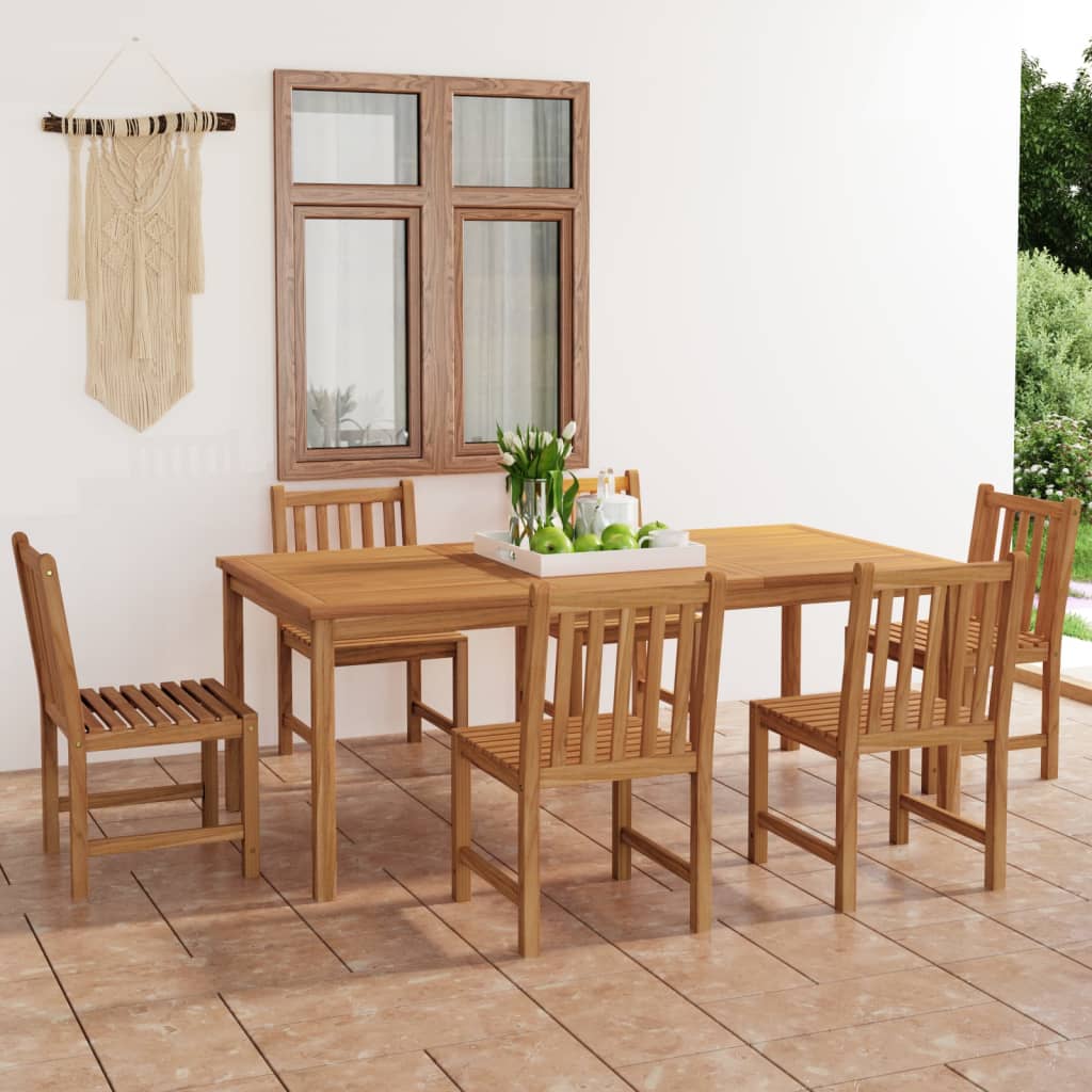 Ensemble de jardin 9 pièces en bois de teck massif