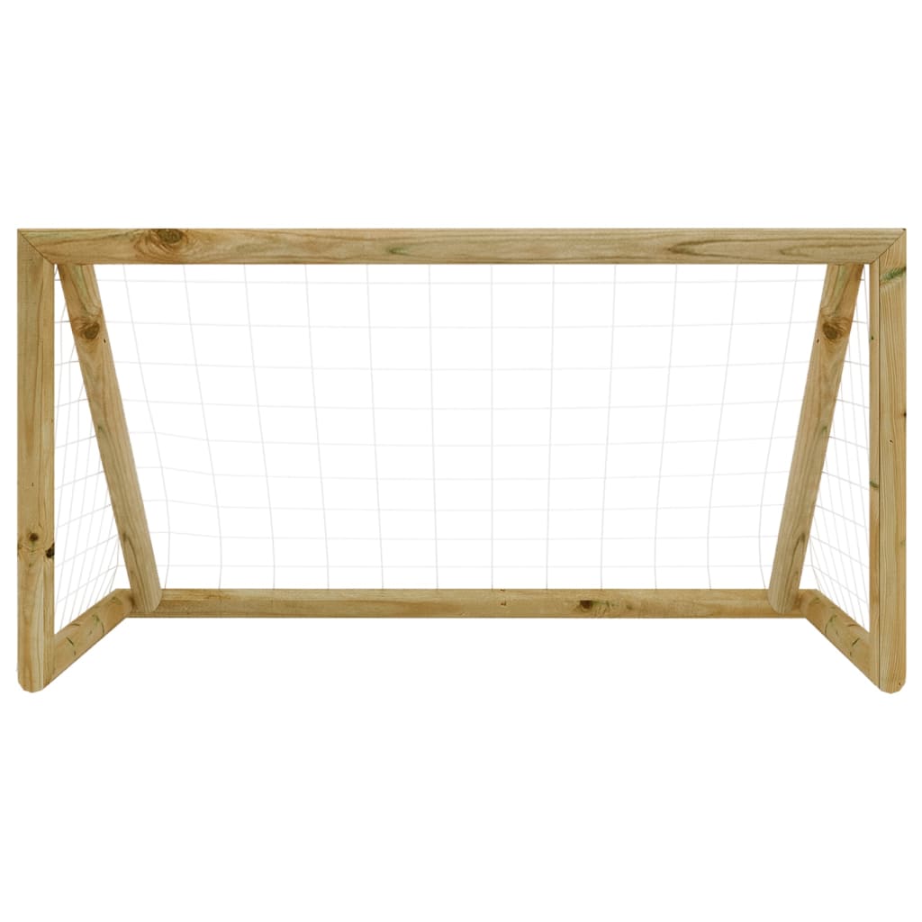 Voetbaldoel met net 120x60x80 cm geïmpregneerd grenenhout