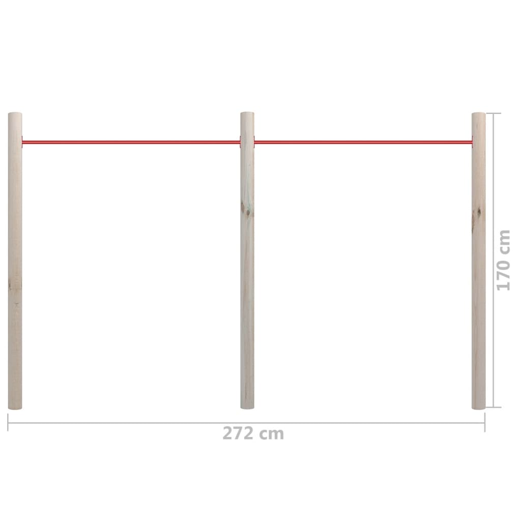 Tumble bar 272x170 cm bois de pin imprégné et acier