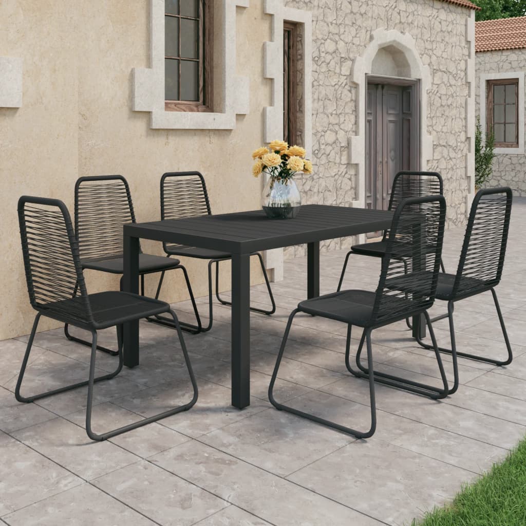 Ensemble de jardin en rotin PVC 5 pièces