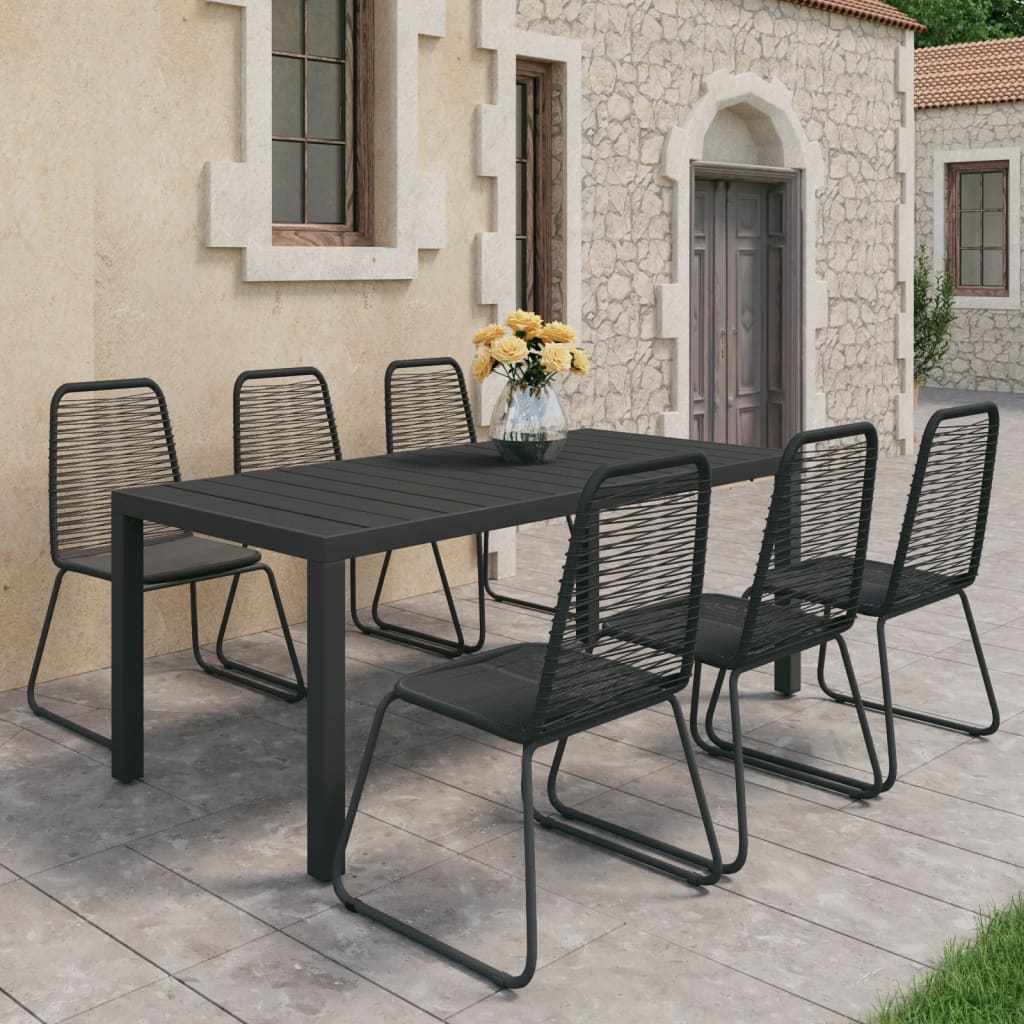 Ensemble de jardin en rotin PVC 5 pièces