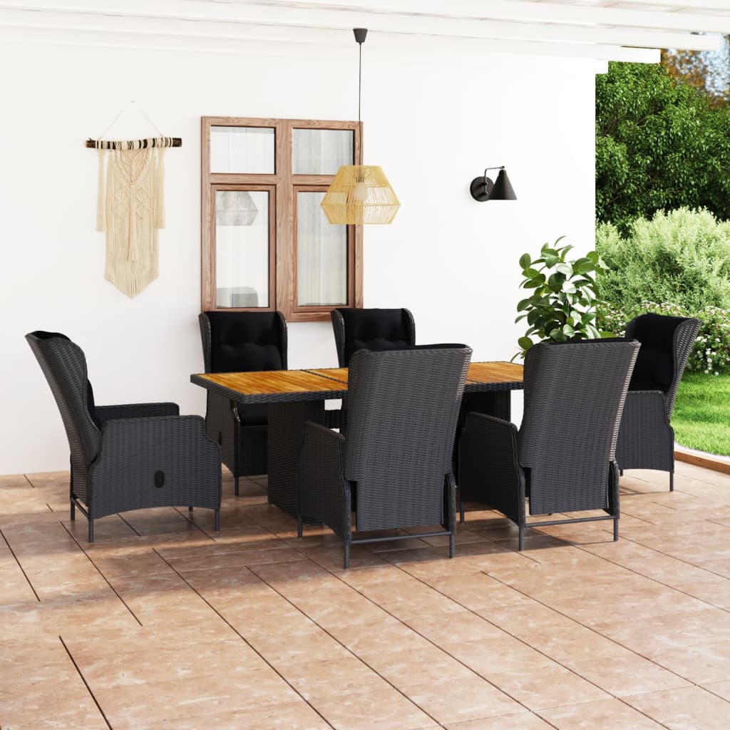 9-delige Tuinset met kussens poly rattan