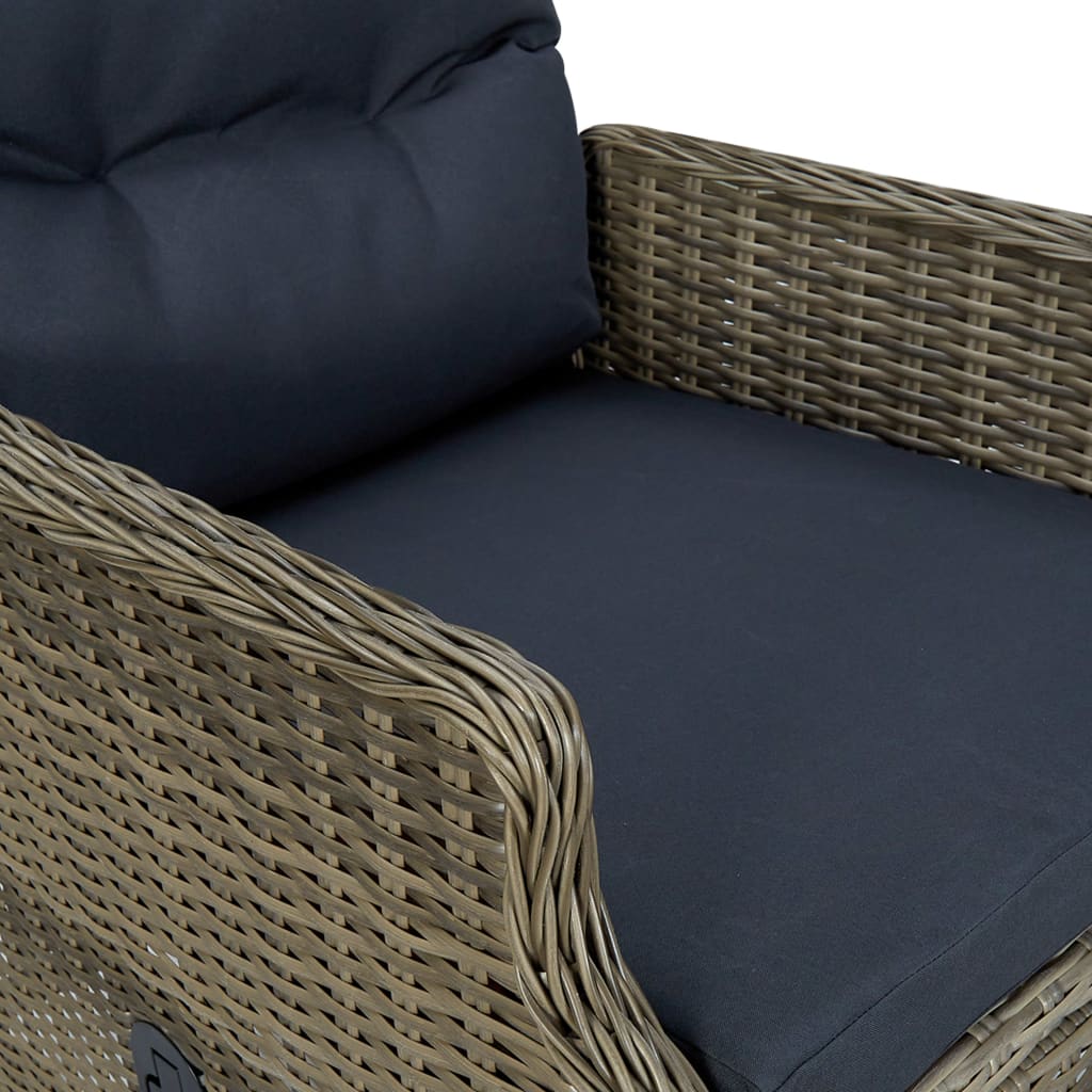 9-delige Tuinset met kussens poly rattan