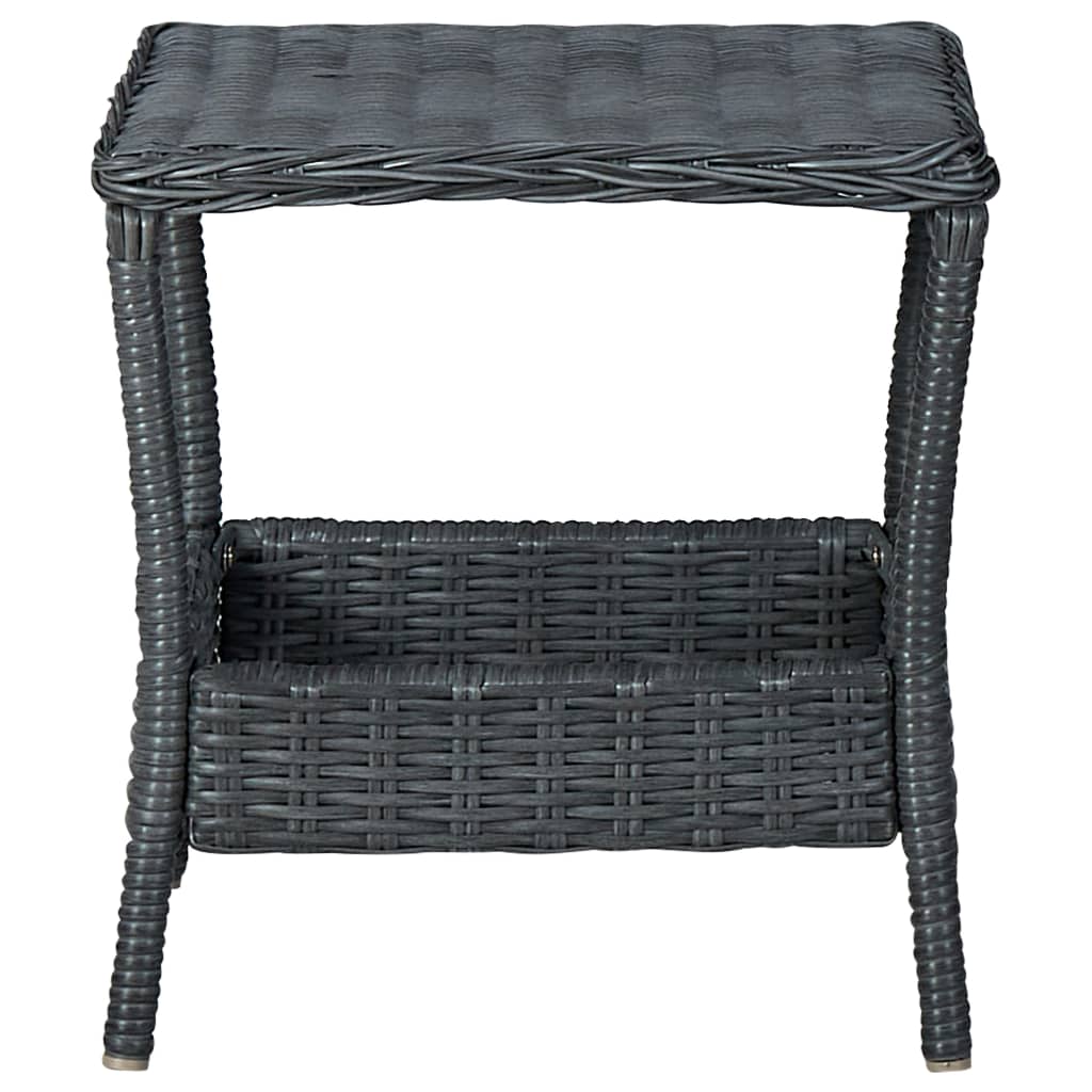 3-delige Loungeset met kussens poly rattan