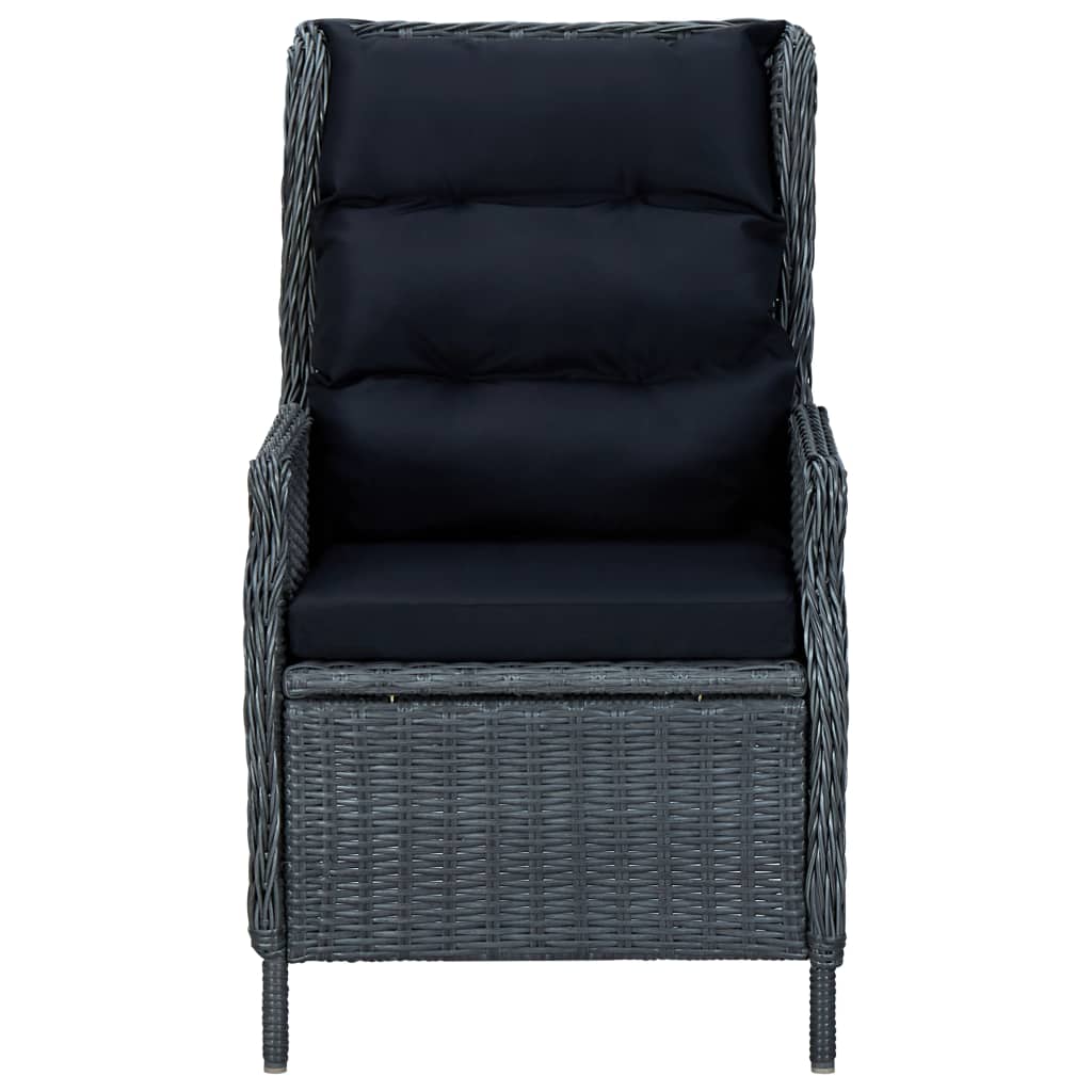 3-delige Loungeset met kussens poly rattan