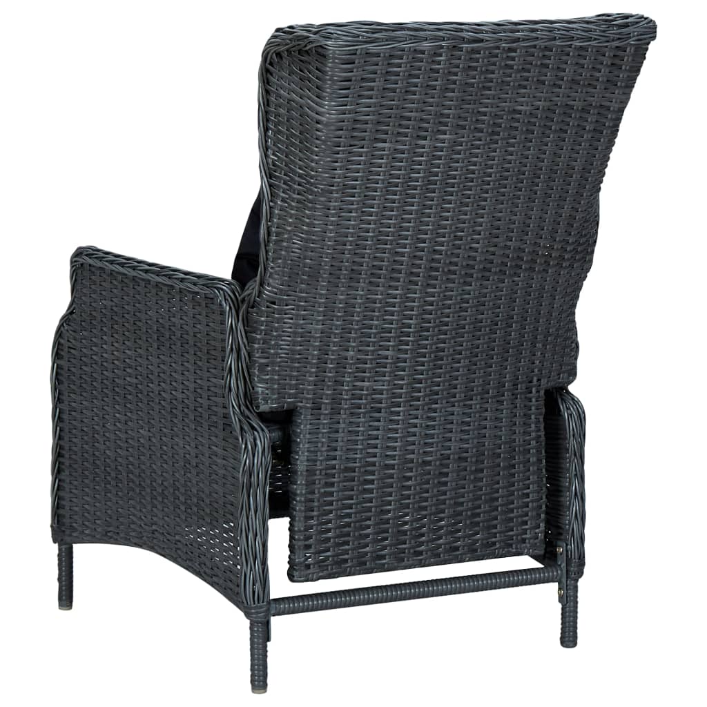 3-delige Loungeset met kussens poly rattan