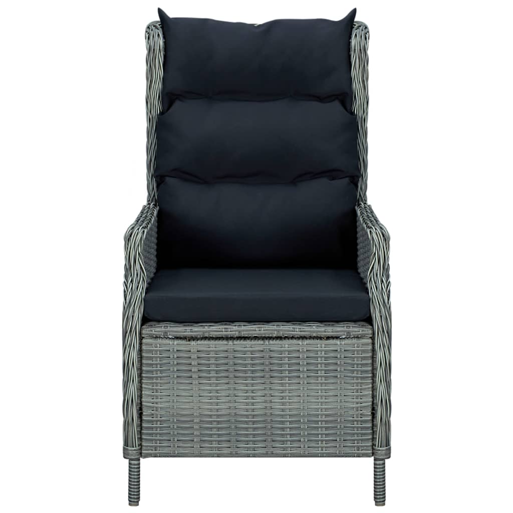 3-delige Loungeset met kussens poly rattan