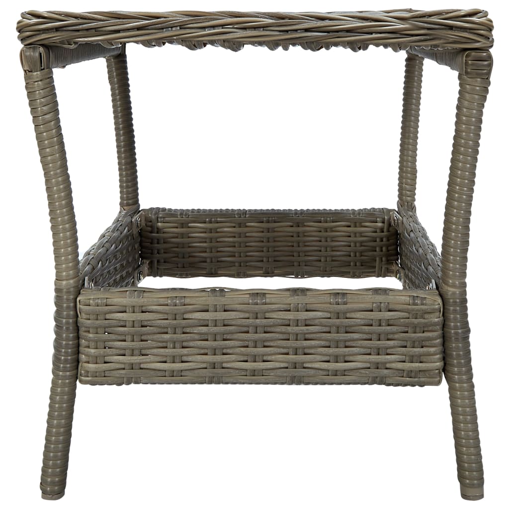 3-delige Loungeset met kussens poly rattan