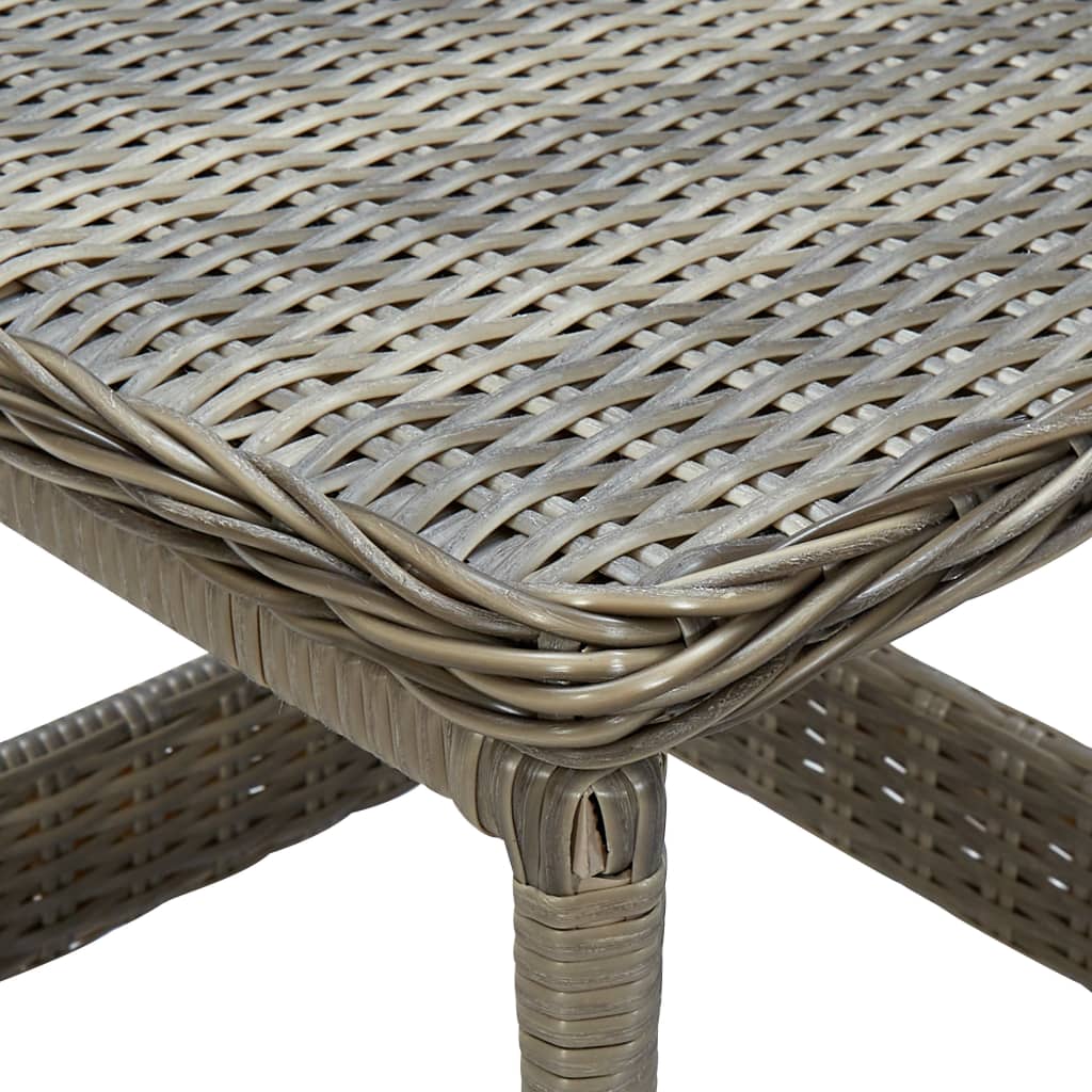 2-delige Loungeset met kussens poly rattan donkergrijs