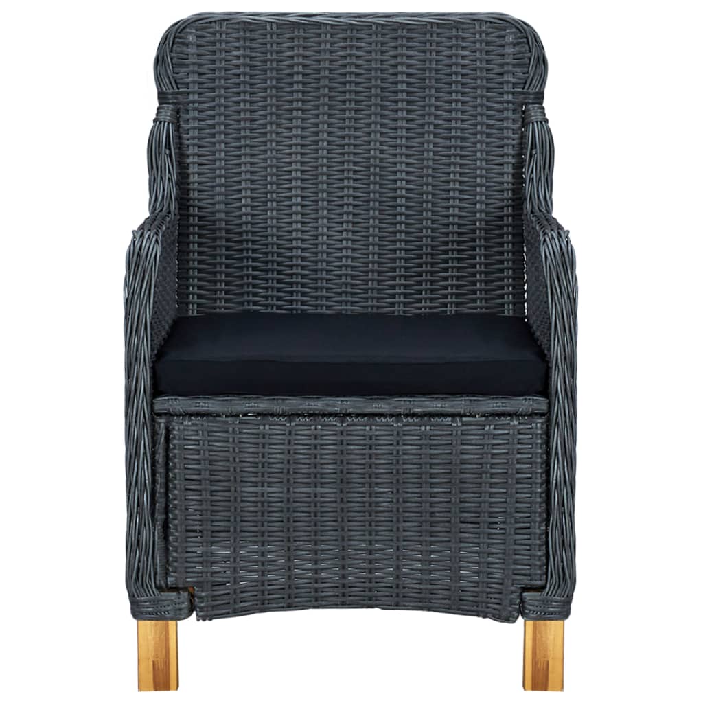 3-delige Loungeset met kussens poly rattan