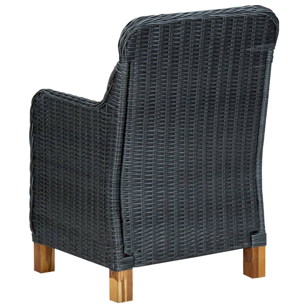 3-delige Loungeset met kussens poly rattan