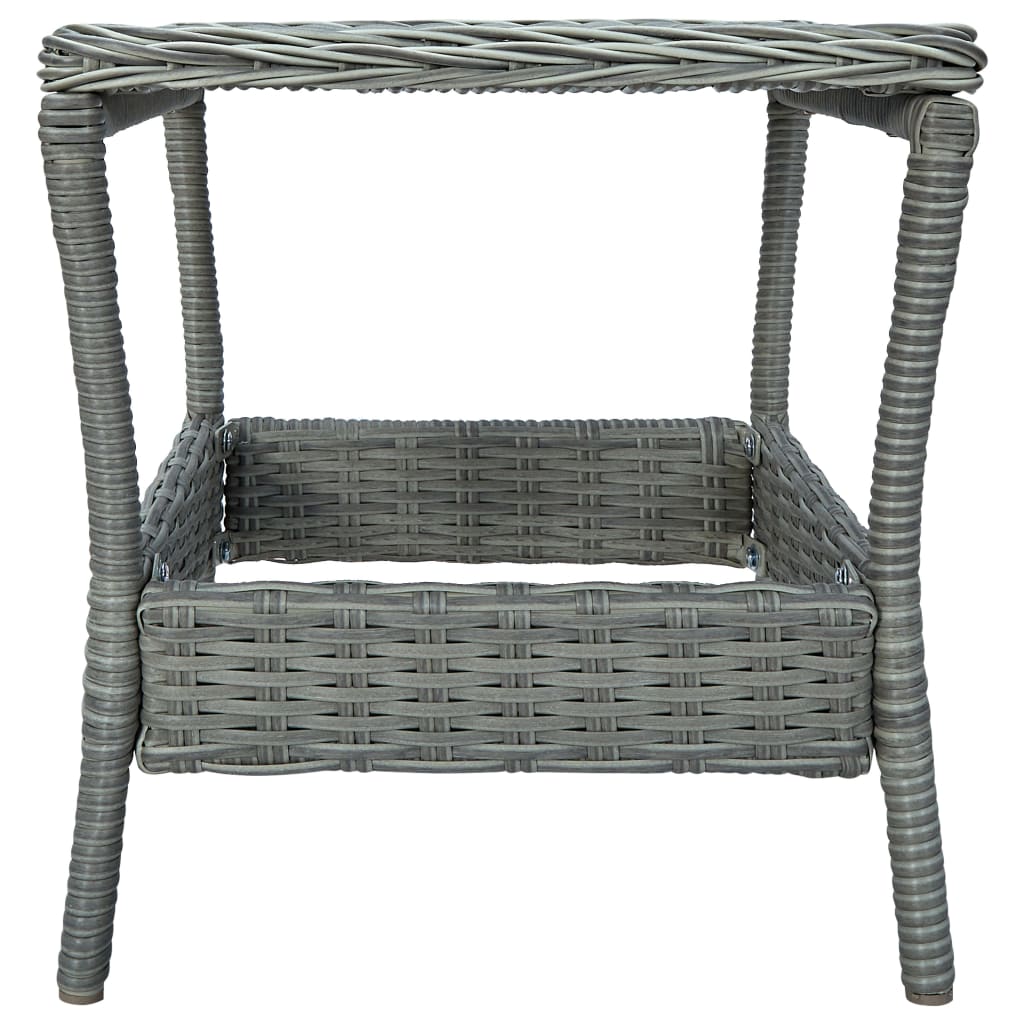 3-delige Loungeset met kussens poly rattan