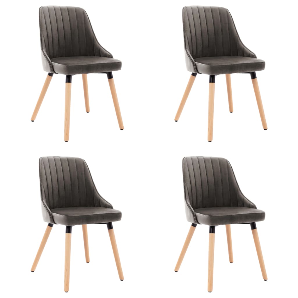 Chaises de salle à manger 2 pcs velours