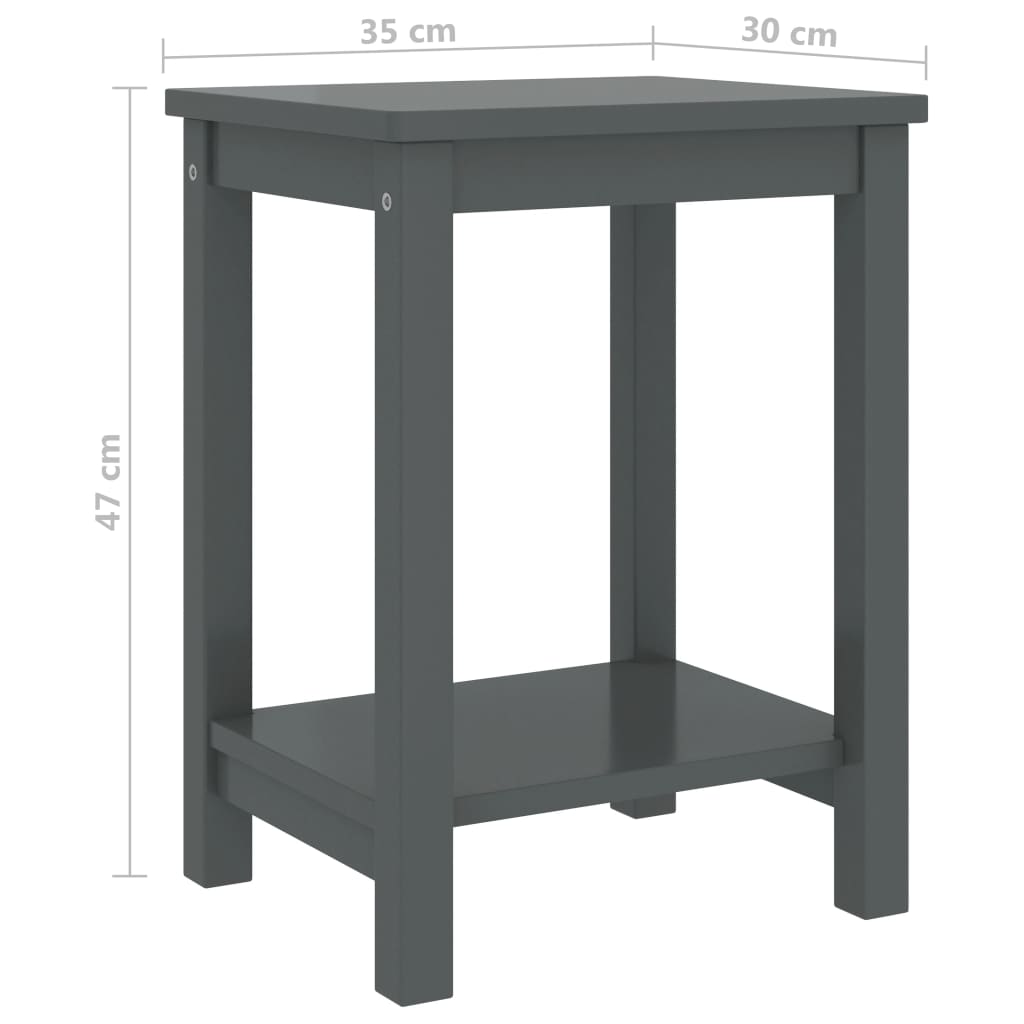 Table de chevet 35x30x47 cm en bois de pin massif