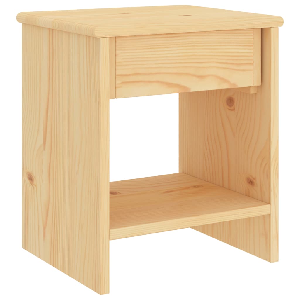 Table de chevet 35x30x40 cm en bois de pin massif