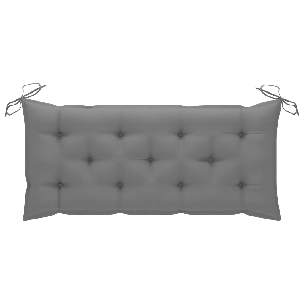 Banc de jardin 3 places avec coussin 150 cm bois d'eucalyptus massif