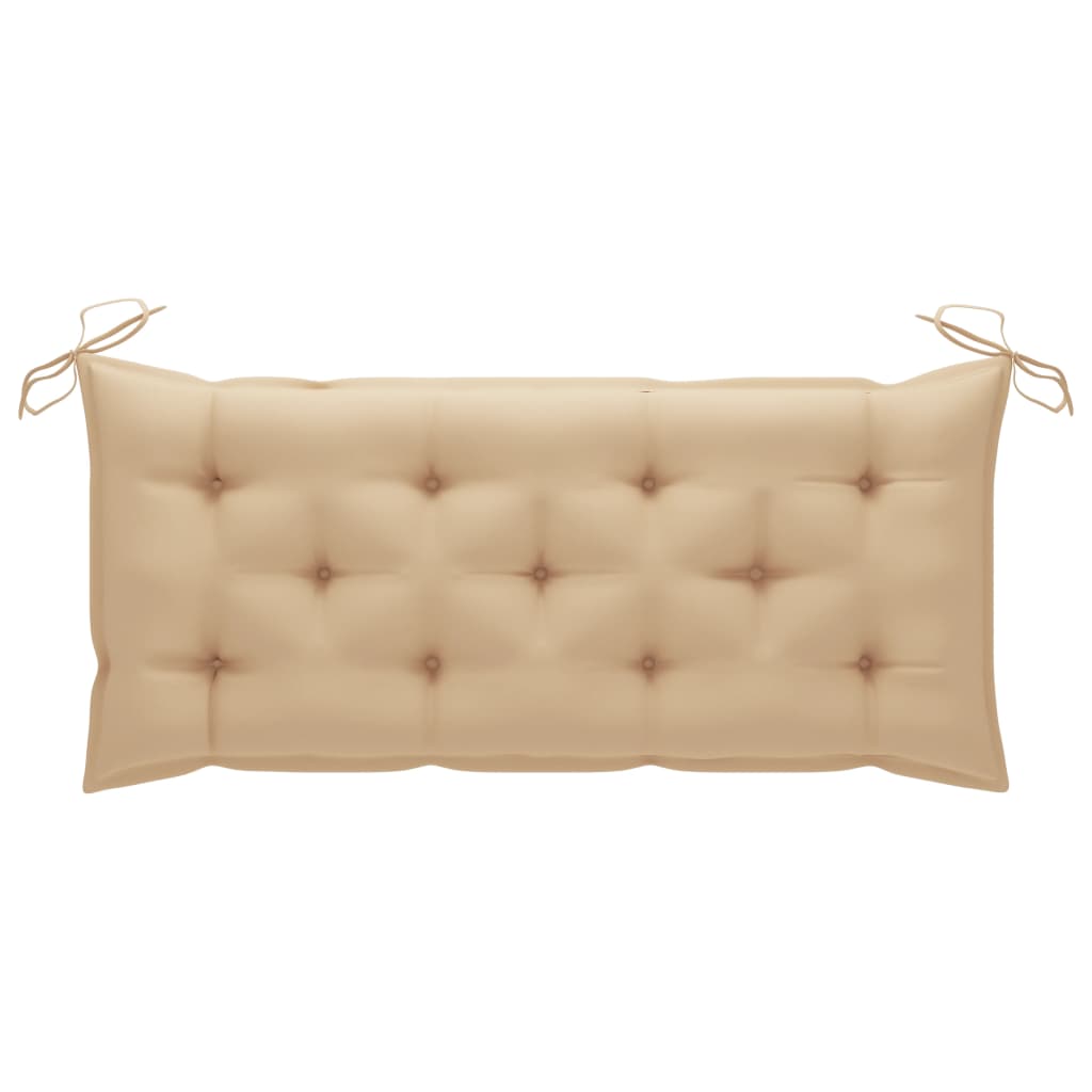 Banc de jardin 3 places avec coussin 150 cm bois d'eucalyptus massif