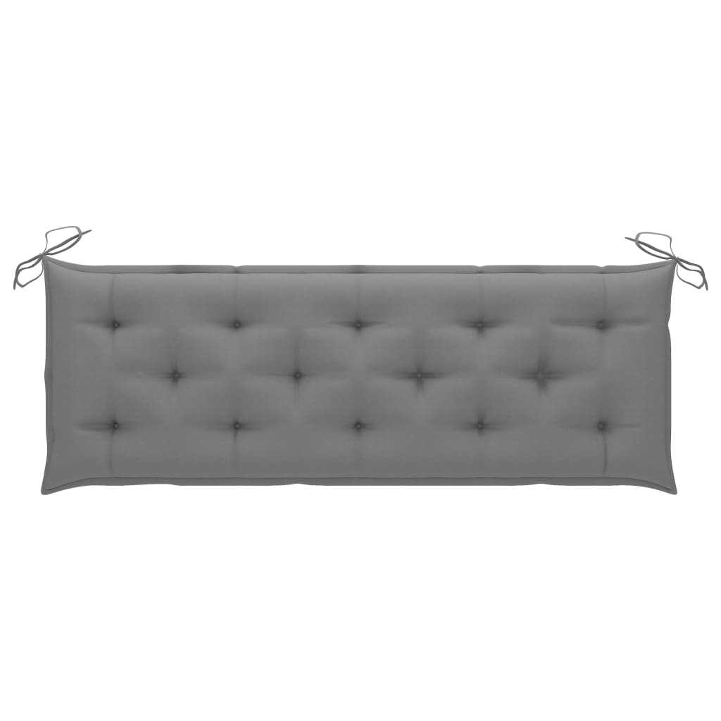 Banc de jardin 3 places avec coussin 150 cm bois d'eucalyptus massif