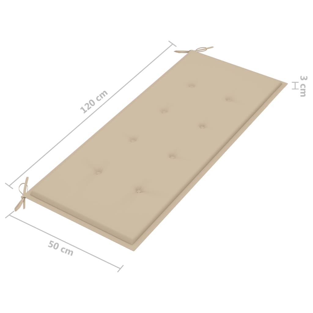 Tuinbank 3-zits met kussen 150 cm eucalyptushout