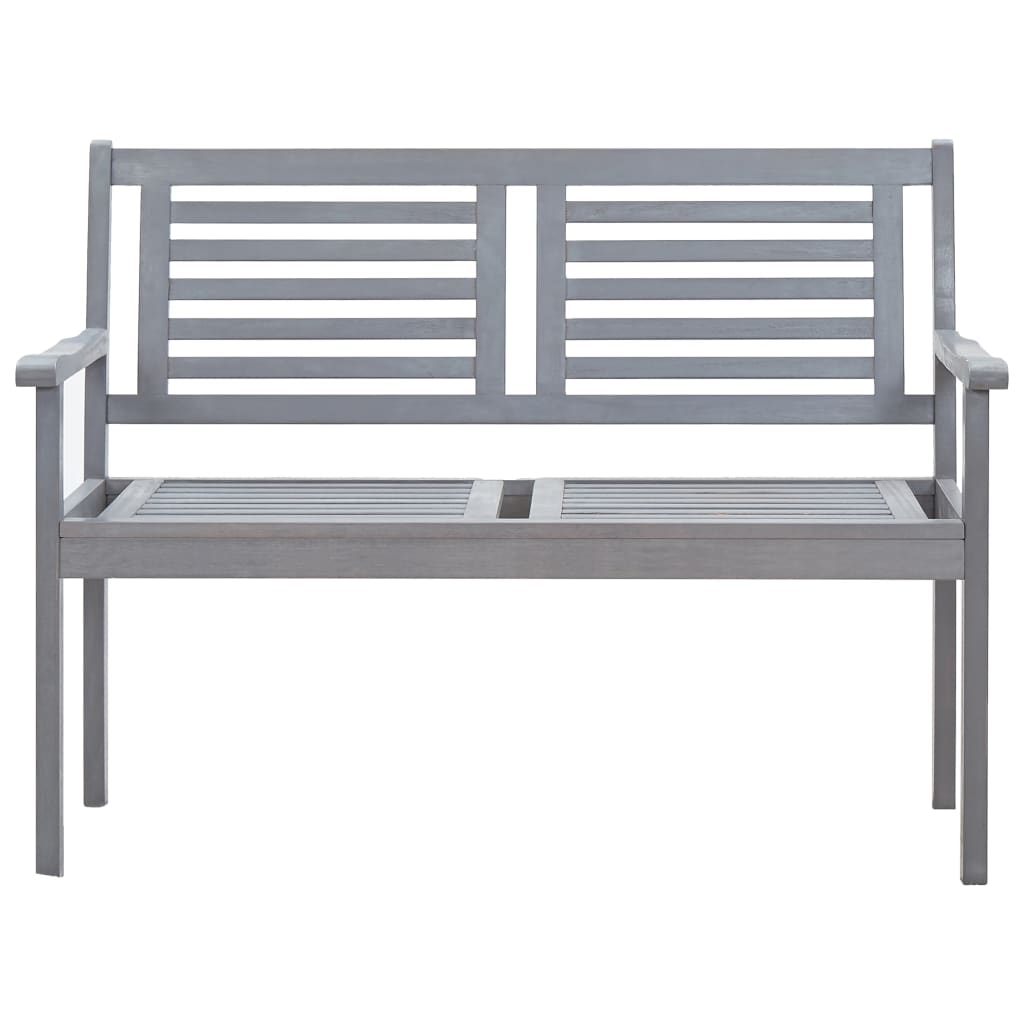 Banc de jardin 3 places avec coussin 150 cm bois d'eucalyptus