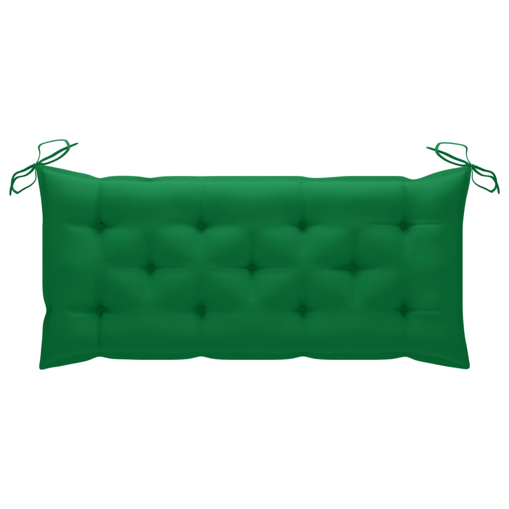 Banc de jardin 2 places avec coussin 120 cm bois d'eucalyptus