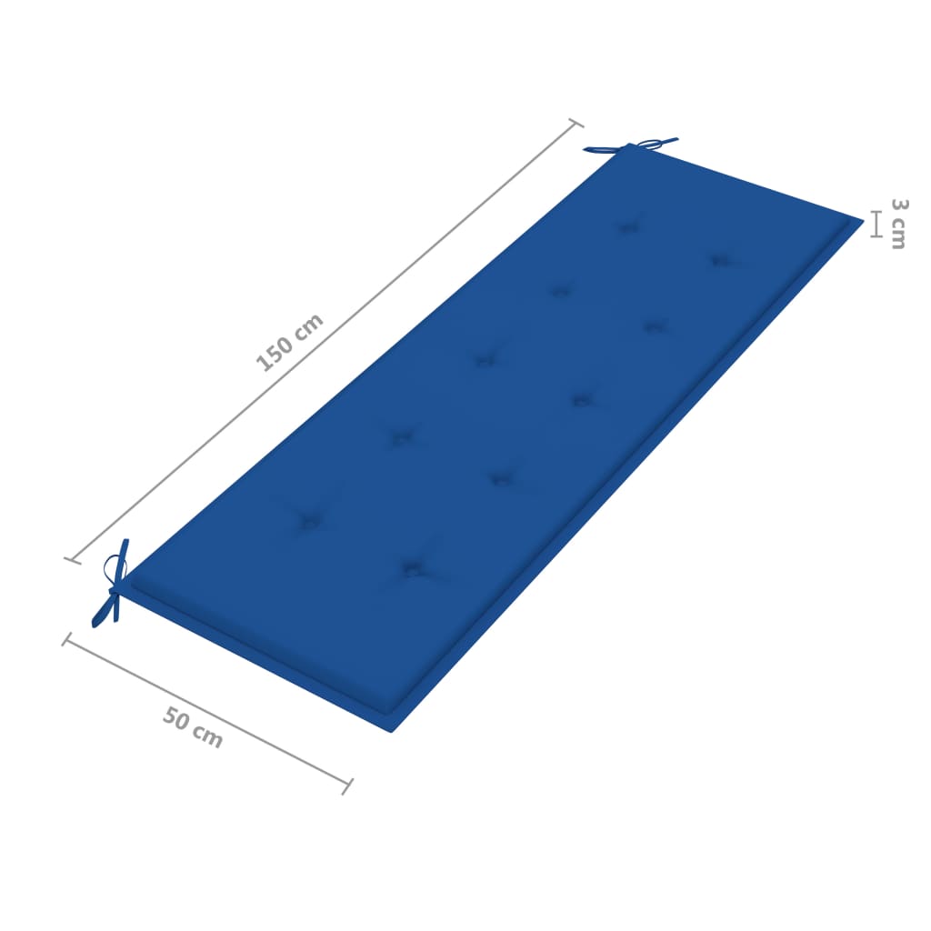 Tuinbank 3-zits met kussen 150 cm eucalyptushout