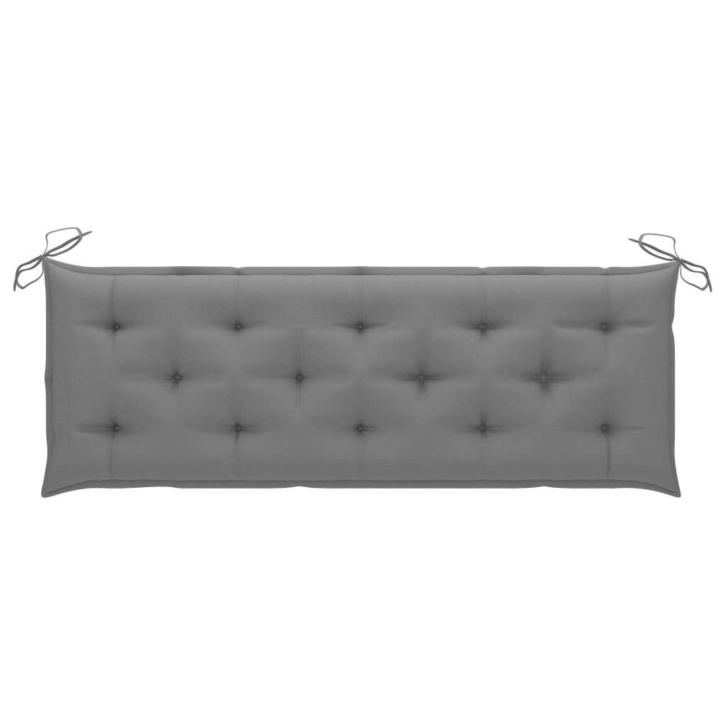 Banc de jardin 3 places avec coussin 150 cm bois d'eucalyptus