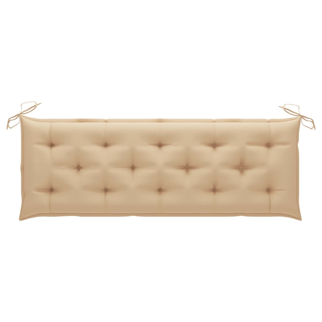 Banc de jardin 3 places avec coussin 150 cm bois d'eucalyptus