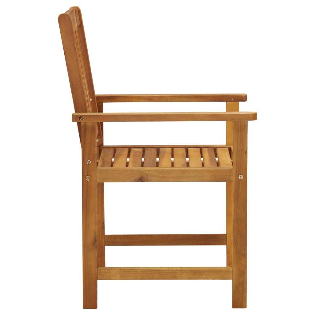 Chaises de jardin 4 pcs avec coussins en bois d'acacia massif