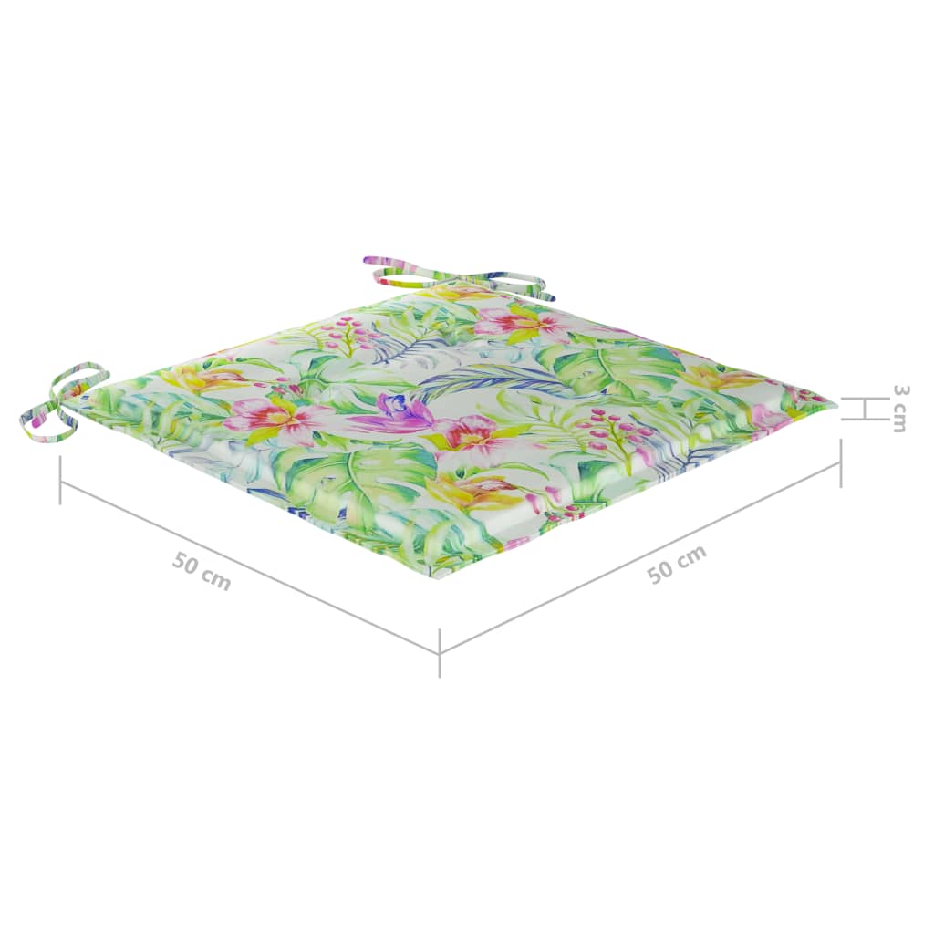 Tuinstoelen 4 st met kussens massief acaciahout