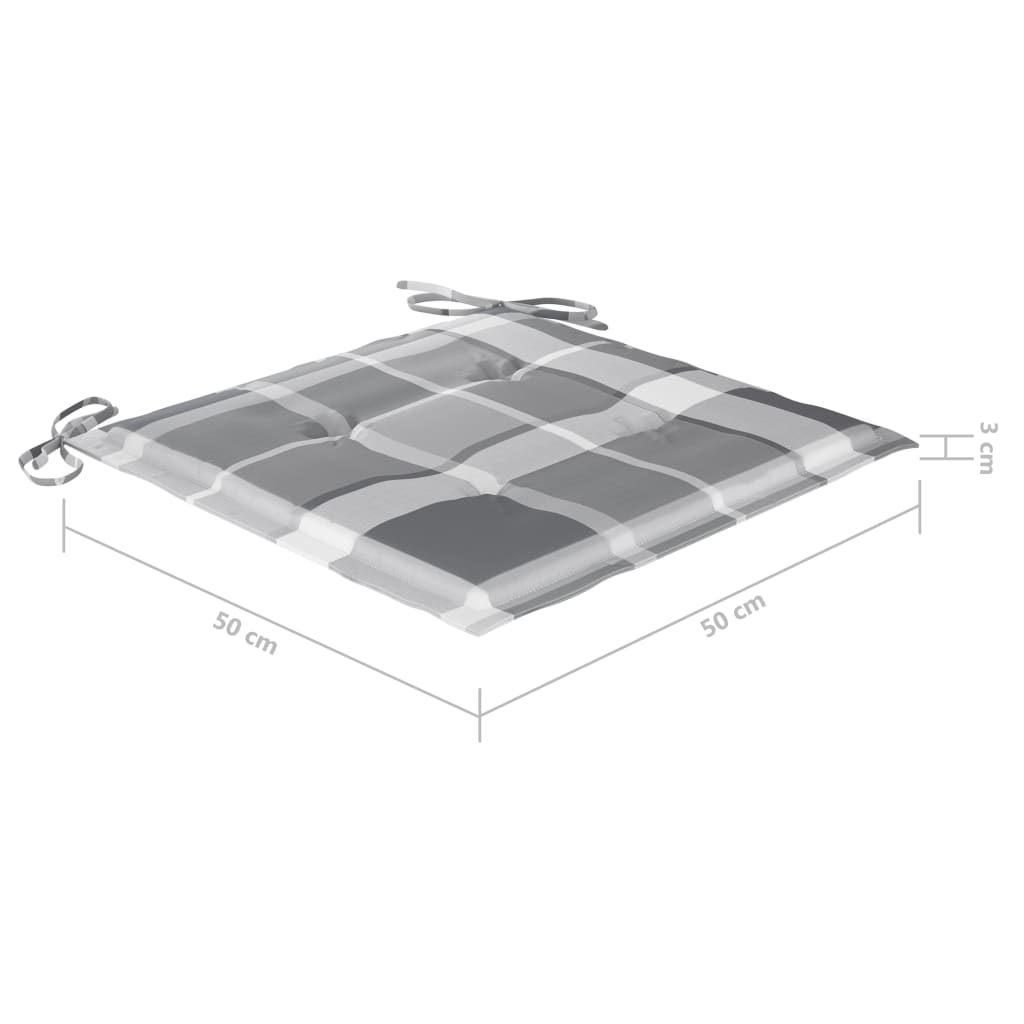 Tuinstoelen 4 st met kussens massief acaciahout