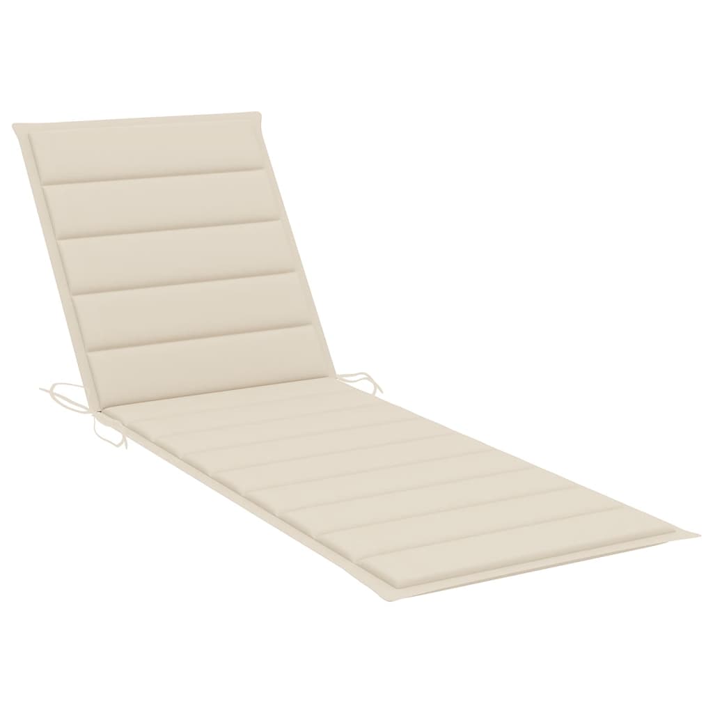 Bain de soleil avec coussin en bois d'acacia massif