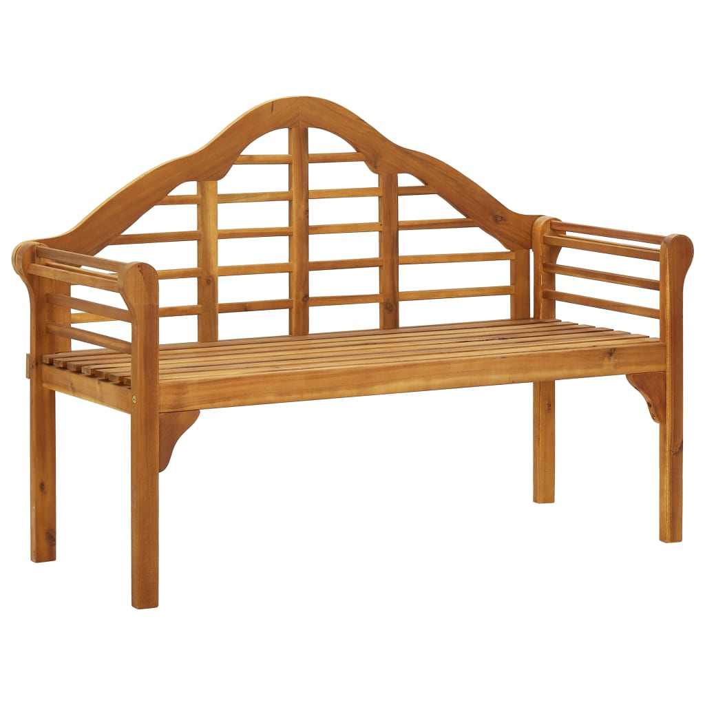 Banc de jardin avec coussin 135 cm en bois d'acacia massif